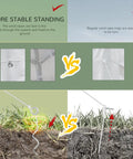 Comparison of wind rope and frame stability for 10 By 20 Foot Large Outdoor Party Tent Shelter With Four Removable Window Sidewalls.