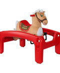 Grow With Me Pony That Grows From Bouncer To Rocker To Spring Horse Plays I Am A Little Pony And Six Phrases soft plush ride-on in bouncer mode