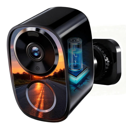 2K UHD Wireless Outdoor Security Camera With Free Cloud And SD Storage No Fuss Setup Dual Band WiFi 2.4G And 5G Full Color Night Vision