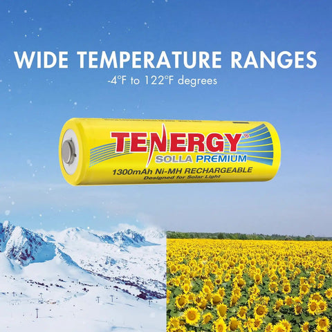 Premium Rechargeable NiMH AA Battery 1300mAh For Solar Garden Lights, Anti Leak, Outdoor Durable Performance, All Weather