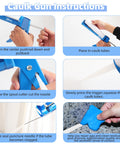 Step-by-step guide for using All In One Caulk Gun Kit With No Drip Silicone Caulking Gun And Caulking Tools For Kitchen And Bathroom Sealing