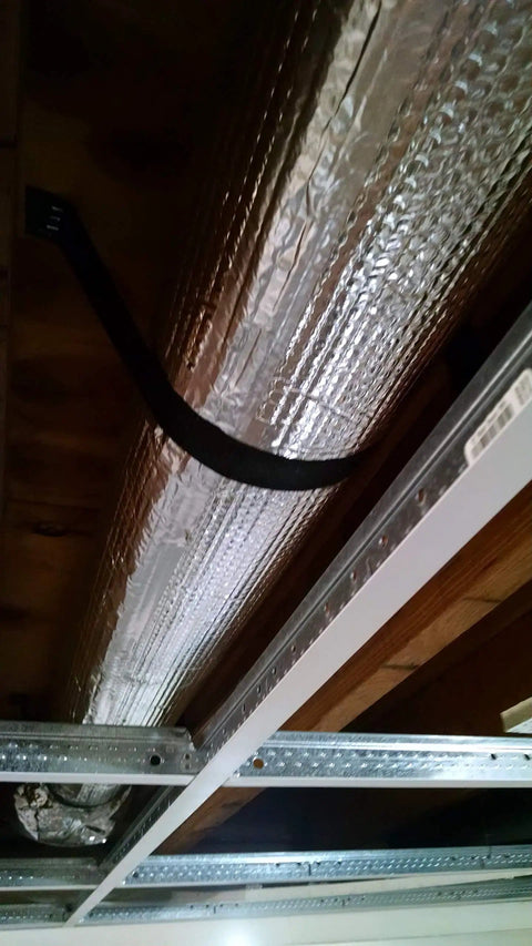 Double Sided Reflective Aluminum Foil Insulation Roll For Heat Shield And Radiant Barrier, 16 Inch By 25 Foot on air duct