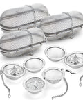 Premium Stainless Steel Ultrasonic Cleaner Basket With Secure Locks Hella Tough For Jewelry Gear And Watch Parts Easy Cleanup Setup Fits Every Machine Boss Grade six-piece collection of stainless steel cleaning trays.