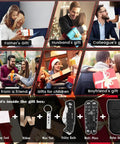 Collage of gift-giving scenarios with military grade multitool gift set contents: greeting card, ribbon, mini tool, utility knife, multi pliers, nylon sheath.