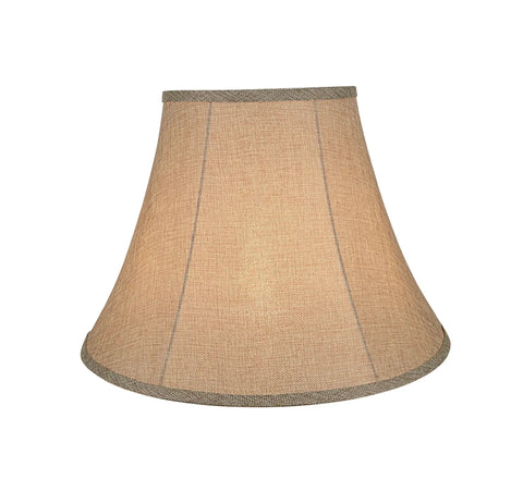 Dope Collapsible Bell Lamp Shade In Wheat Linen With Spider Fitter And Brass Hardware 9 Inch Top 18 Inch Bottom 13 Inch Slant