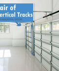 Vertical Garage Door Track Replacement Kit Left And Right Rails For 7 Foot Doors Galvanized Steel Hardware 2 Inch Roller Compatibility