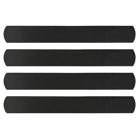 Four Pack Non Slip Furniture Rail Pads For Recliners Sofas And Couches Rubber Floor Protectors To Stop Sliding And Protect Hardwood Carpet And Marble Floors 30.5 X 3.9 Inches displayed in a row