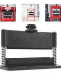 Hydraulic Press Brake Attachment For Metal Bending, Heavy Duty Shop Press Tool With Secure Fixing Screws shown in operation.