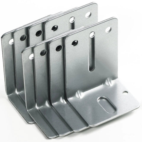 J6 Track Jamb Bracket Set For Garage Doors, heavy duty replacement hardware with 8 brackets in galvanized steel