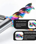Close-up of Two Millimeter Carbide Square End Mill With Three Flutes And Four Millimeter Shank For Aluminum Milling High Feed U Type Design