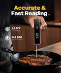 Person using 0.3 Second Instant Read Digital Meat Thermometer with Ultra Precision, Waterproof Food Thermometer for grilling steak