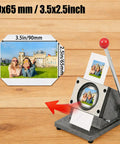 DIY Fridge Magnet Maker Kit With 2x2 2x3 2.5x2.5 And 2.5x3.5 Inch Sizes Includes Built In Press Paper Cutter and photo samples