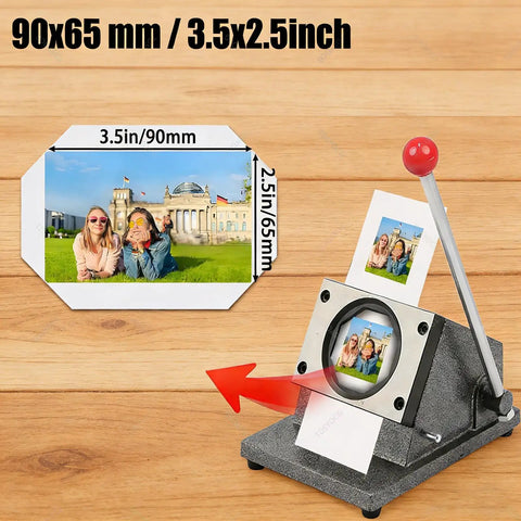 DIY Fridge Magnet Maker Kit With 2x2 2x3 2.5x2.5 And 2.5x3.5 Inch Sizes Includes Built In Press Paper Cutter and photo samples