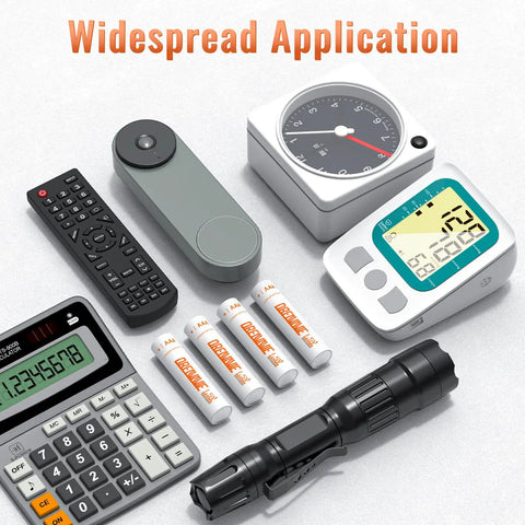 Non Rechargeable AAA Lithium Batteries 24 Pack 1200mAh 1.5V ExtremeTemp Performance with gadgets like remote, calculator