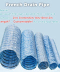 Frost-Resistant Perforated Drainage Pipe for French Drains No-Dig Solutions, various sizes, non-woven fabric, customizable lengths.
