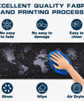 World Map Themed Go To Gaming Mouse Pad For Desk And Keyboard, Large 31.5 Inch By 11.8 Inch, Non Slip Base, Black, being cleaned