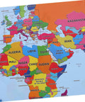 Colorful Laminated World Map Poster For Kid Friendly Wall Decor Educational Geography Chart For Preschool And Kindergarten
