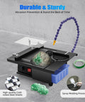 Pro Grade Lapidary Saw With 1850W Motor Adjustable 0-10000 RPM Cooling System Cold Rolled Steel Construction for gem cutting