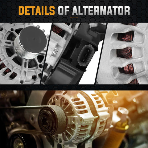 Details of Beefy 3-Pin 110 Amp High Output Alternator For 2.5L Nissan Sentra 2007 To 2012, Rogue 2011 To 2013, Rogue Select 2014 To 2015