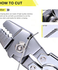 Beefy Heavy Duty Wire Rope Crimping Tool Up To 2.2mm Swaging Kit with cutting edges and diagrams for quick rigging repairs.