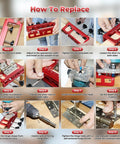 Step-by-step guide using Adjustable Aluminum Door Hinge Mortise Jig Kit With Dual Clamps for precise hinge positioning.