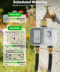 Heavy Duty Two Zone Sprinkler Timer with Brass Inlet for Garden Hose, Rain Delay, Manual or Automatic Irrigation settings