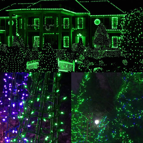 Incandescent 150 Count Christmas String Lights On Green Wire 120V UL Certified Fairy Lights Indoor Outdoor Decor Warm Clear Glow For Xmas Tree Patio Garden Holidays Party Vibe Easy Plug In