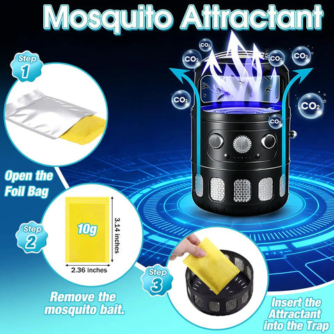 6 Pack Mosquito Attractant Lure Refills Yellow CO2 Scent Bait Compatible With All Bug Zapper Traps installation guide