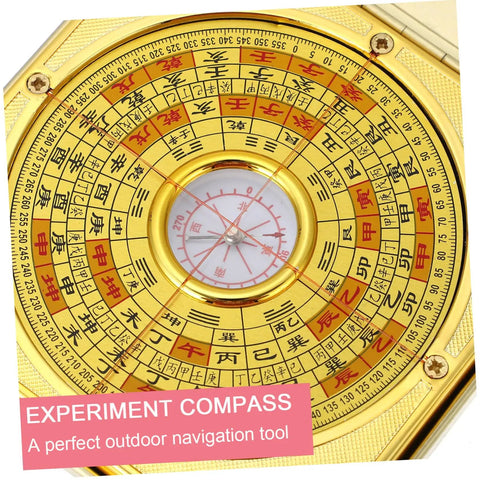 Small 10cm Alloy Feng Shui Compass With Flip Cover, Waterproof Outdoor Navigation Tool For Camping, Orienteering, Hiking, And Home Direction