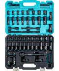 All In One Three Eighth Inch Socket Set 90 Piece SAE And Metric Impact Set With Deep And Shallow Sockets Cr V Steel Heavy Duty Build