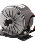 Upgrade My1016 Electric Scooter Motor With Belt Pulley 24V 250W Brushed DC Motor Aluminum Housing rear view of motor.