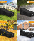 Waterproof Patio Chaise Lounge Chair Cover for Outdoor Furniture in different weather conditions, 80D x 28W x 30H