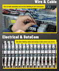 Heavy Duty White Heat Shrink Tube Labels For Cable Wiring 12mm Self Sealing Wire Markers on labeled wire harnesses and panel board.