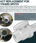 Two Pack 1.5 Inch MIP To 1.5 Inch FIP Plug And Play Two Way Trimline Ball Valve For Hayward Pool Filter SP0723 ABS Plastic