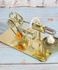 Stirling Engine Model For Kids And Classrooms Easy To Assemble Physics Science Toy With Brushed Stainless Steel Base Hands On Demo