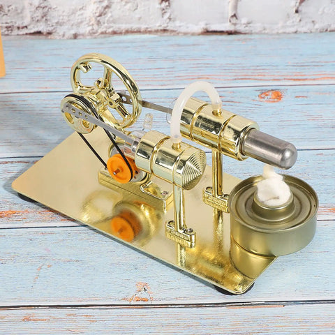 Stirling Engine Model For Kids And Classrooms Easy To Assemble Physics Science Toy With Brushed Stainless Steel Base Hands On Demo