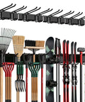 Garage Wall Organizer With Heavy Duty Tool Storage Rack 64 Inch Wide Adjustable Double Layer Hooks 400 Lbs Capacity Carbon Steel