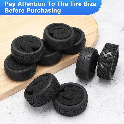 4Pcs Soft Rubber RC On Road Car Tires For 1 By 10 Scale Touring Cars With Foam Inserts Direct Replacement For Most On Road Chassis 71mm OD 26mm Wide