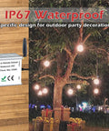 Outdoor Dimmer For String Lights 1500W With IP67 Waterproof, 150ft Range, Timer Control in use at night in a garden