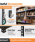 Heavy Duty 5 Tier Garage Shelving Unit With Adjustable Metal Racks 35.9 Inch Wide Standing Storage Shelves accessories