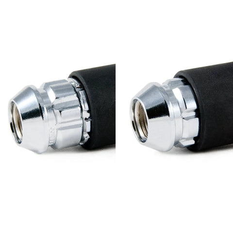 Acorn Chrome Wheel Lock 12mm X 1.50 Thread Size X2 Dual Stage Security with Hardened Steel Construction Chrome Plated