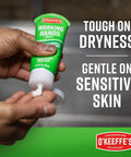 Person applying Working Hands Hand Cream For Extreme Dryness, 3 Oz Tube, 2 Pack, Heavy Duty Moisturizer That Heals Cracked Dry Hands