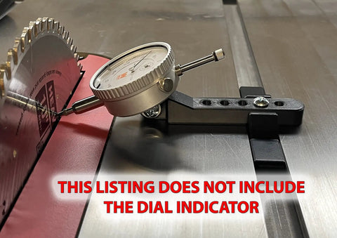 Professional Table Saw Alignment Gauge Pins Blade and Fence Square and True for Miter Slot Calibration on saw table.