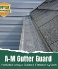 Heavy-Duty Aluminum Gutter Guard System For 5 Inch Gutters, 200 Feet Of Rust-Proof Leaf And Debris Protection on roof edge
