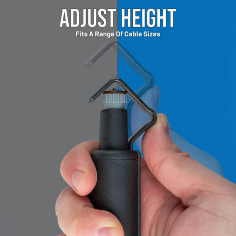 Hand adjusting Round Cable Stripper CST-1900 With Spiral Stripping Mode for fast jacket removal, close-up view.