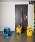 One Half Horsepower Heavy Duty Air Mover, Lightweight Carpet Dryer And Floor Blower with cleaning equipment in hallway