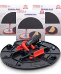 Folding Radial Drywall Sander Kit 9 Inch Wall And Corner Sander With 18 Sanding Discs 80 120 180 Grit Pro Grade Adjustable