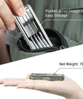 Universal Folding Tool for Videographers Nine In One Pro Grade Multi Tool Kit with pocket-sized foldable design in hand.