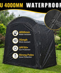 Mega Roomy Outdoor Bike Storage Tent Shed 82 By 59 By 73 Inch Portable Waterproof 210D Oxford PU4000