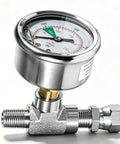 Airless Spray Pressure Gauge Kit 0 To 4000 PSI with Pro Grade Stainless Steel Liquid Filled Gauge and T Fitting for HEA Sprayers